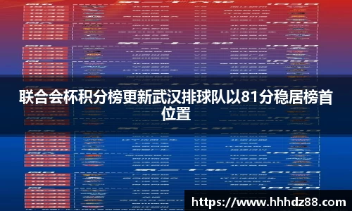联合会杯积分榜更新武汉排球队以81分稳居榜首位置